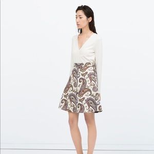 NWT Zara Paisley Skirt